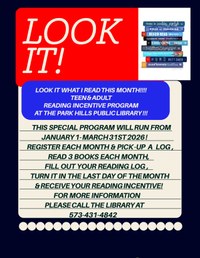 Adult/Teen Look It Reading Incentive Program