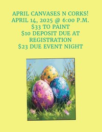 April Canvases N Corks Paint Night