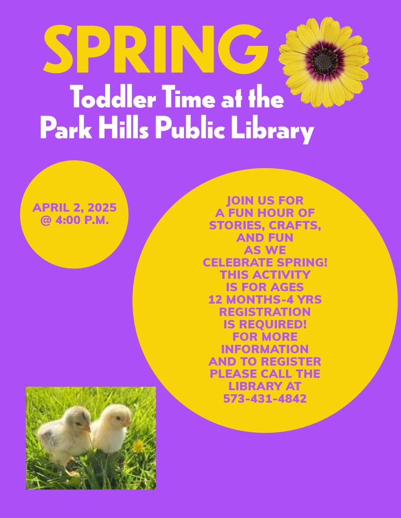 April Toddler Time (Rescheduled) April Toddler Time (Rescheduled)