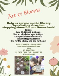 Art and Blooms Stepping Stone Activity Ages 5-17 yrs