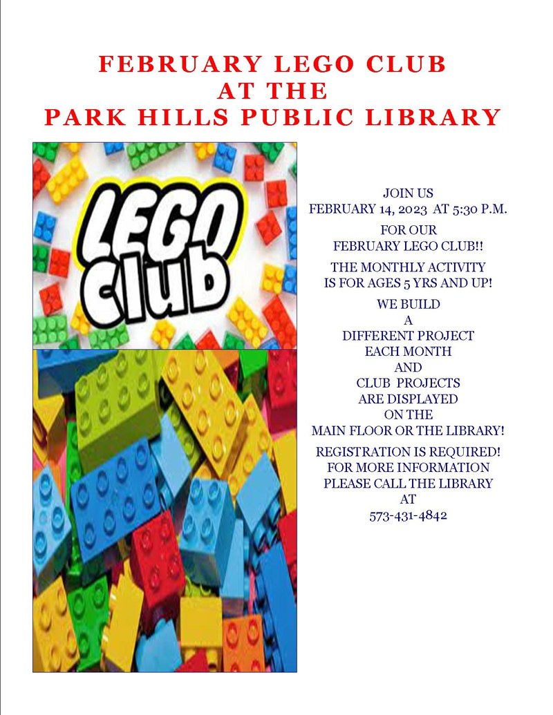 February Lego Club February Lego Club