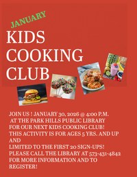 January Kid's Cooking Club