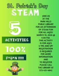 Kid's St.Patrick's DaySTEAM Event