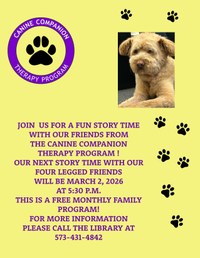 March Canine Companion Story Time