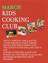 March Kid's Cooking Club