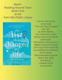 March Reading Around Town Book Club