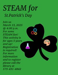 St.Patrick's Day STEAM Event