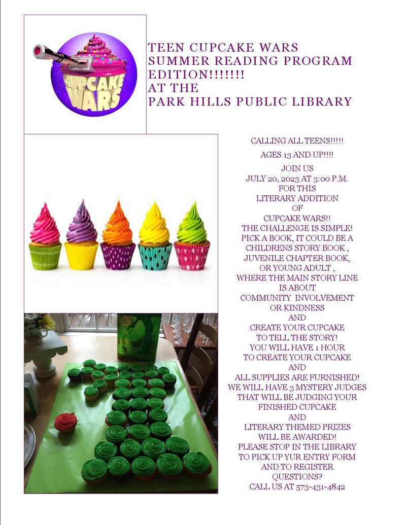 Teen Cupcake Wars Summer Reading Program Edition! Teen Cupcake Wars Summer Reading Program Edition!