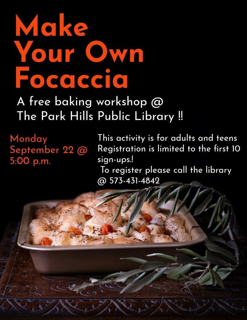 Focaccia Bread Workshop Focaccia Bread Workshop