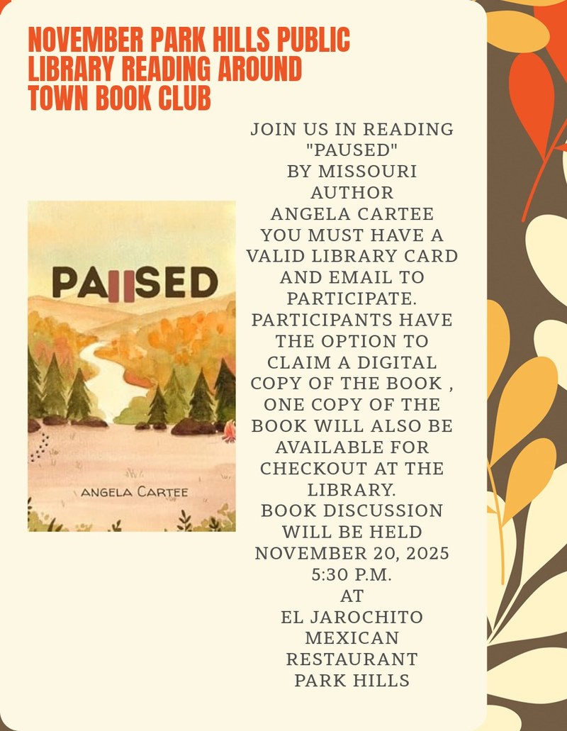 November Reading Around Town Book Club