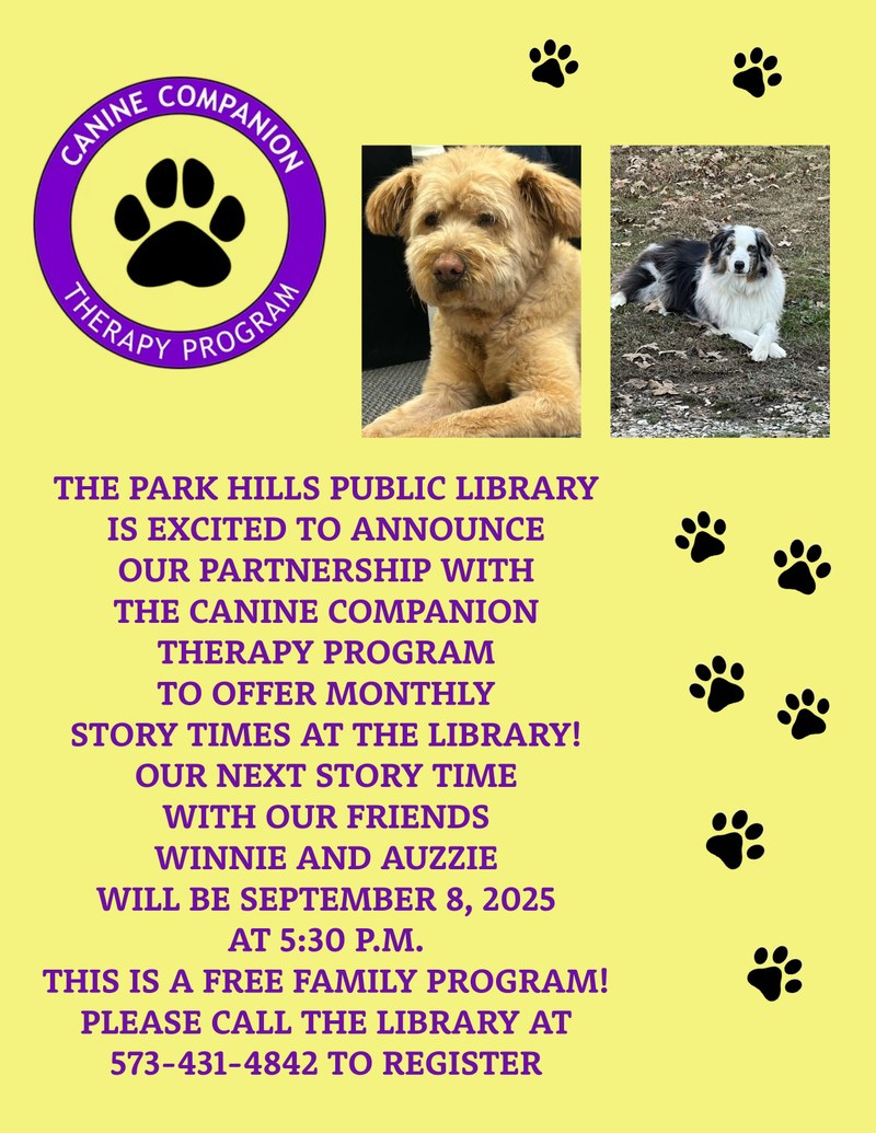 September Canine Companions Story Time September Canine Companions Story Time